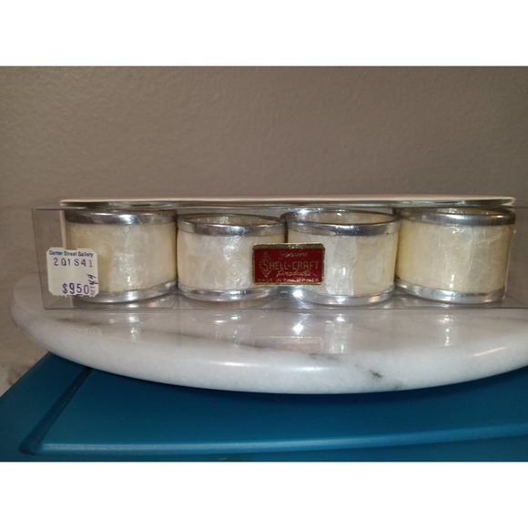 Genuine Shell Napkin Craft Products Rings Made in the Phillipines - Picture 1 of 4